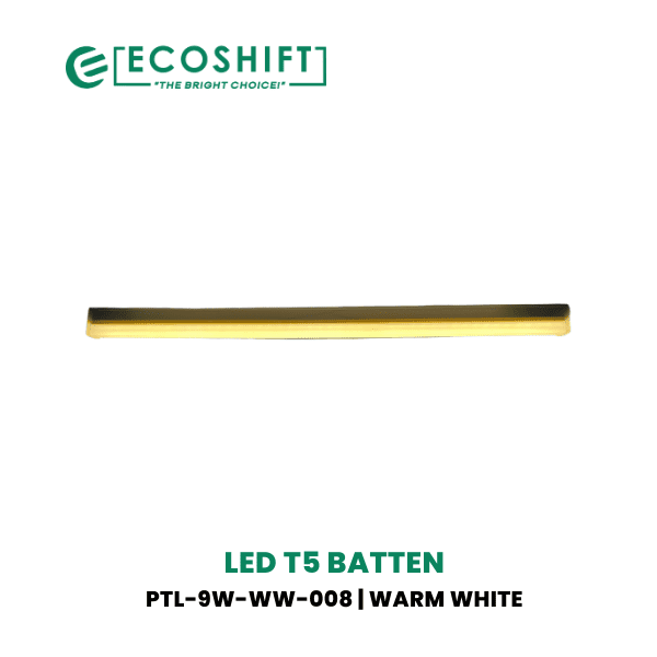 T5 LED Tube Light 9W Warm-White 2FT Plastic - Ecoshift Corporation