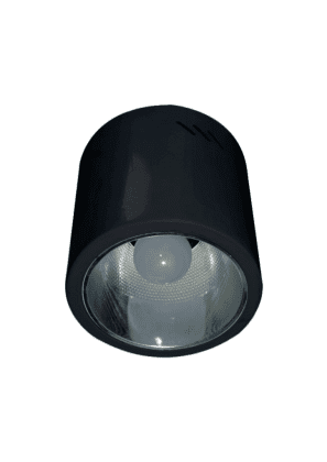 Surface Downlight Economy Black, 6-inch diameter, suitable for indoor lighting