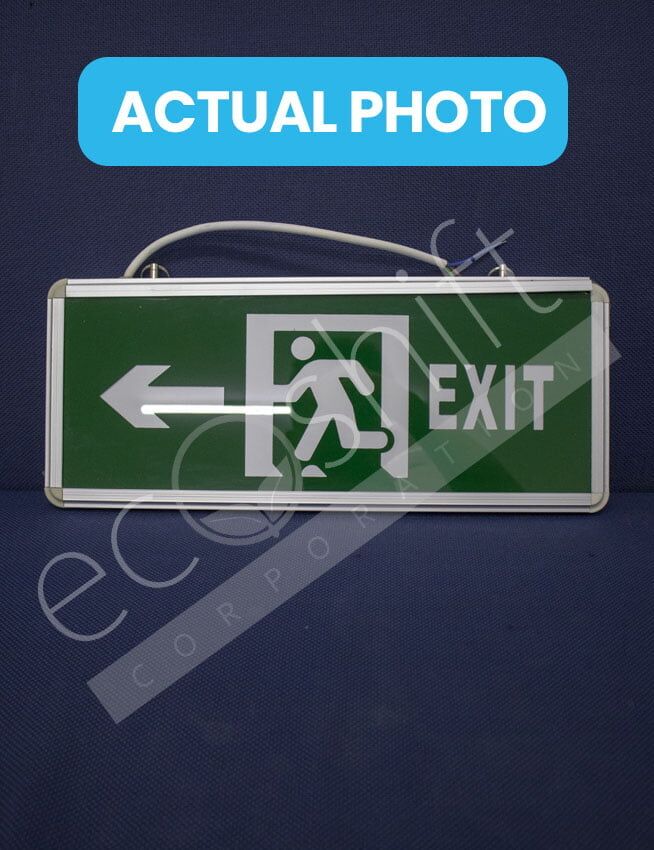LED Exit Sign Glass Single Face Left Arrow - Ecoshift Corporation