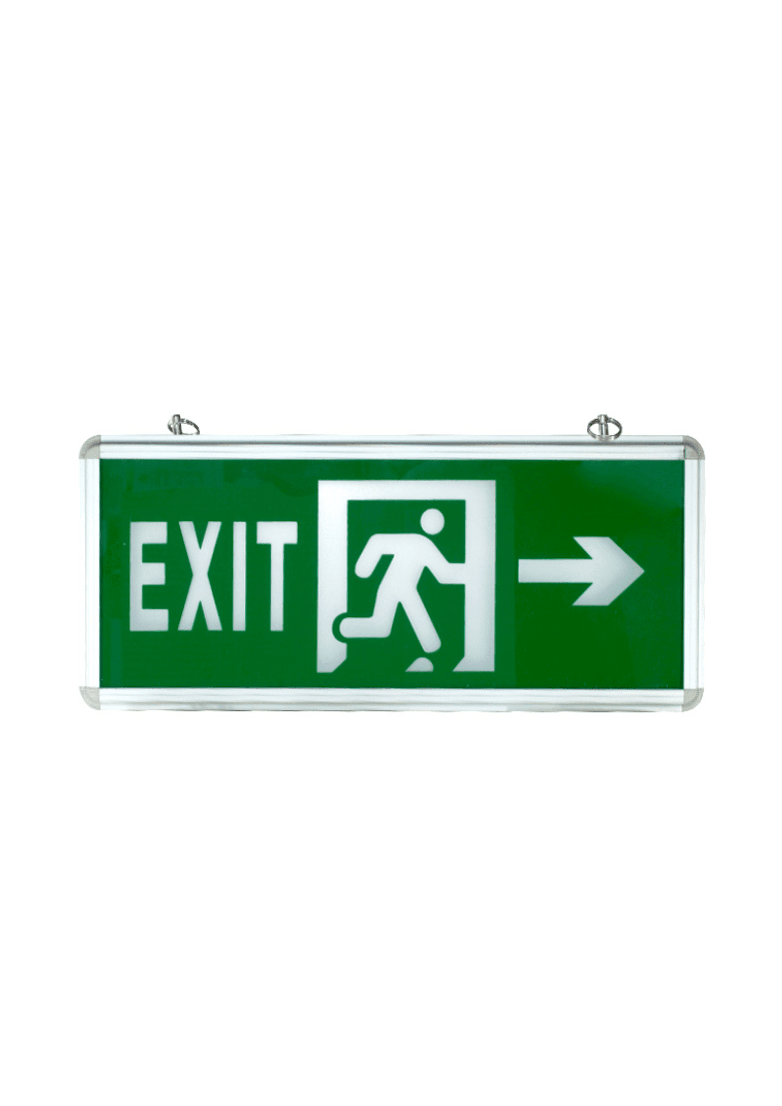 LED Exit Sign Glass Single Face Right Arrow - Ecoshift Corporation