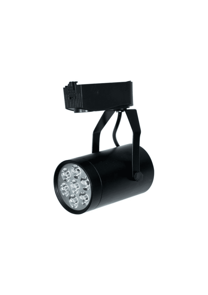 LED Track Light Round 7W Black Daylight
