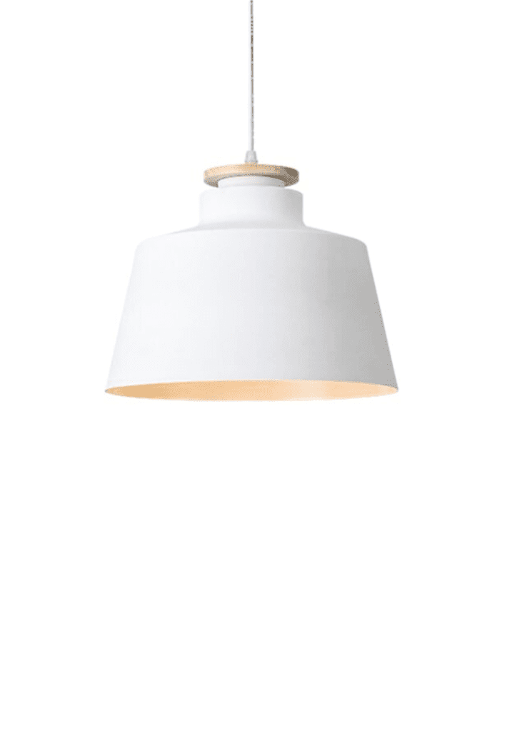 Pendant Light Housing Metal White Cylindrical B