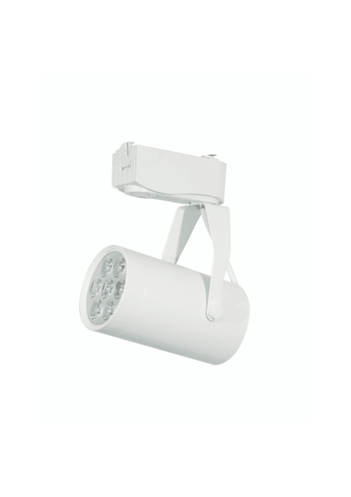 LED track light, 7W, warm-white, white, round – modern indoor lighting.