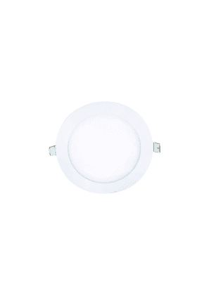 LED panel light, round, recessed, 12W, daylight – modern indoor lighting.