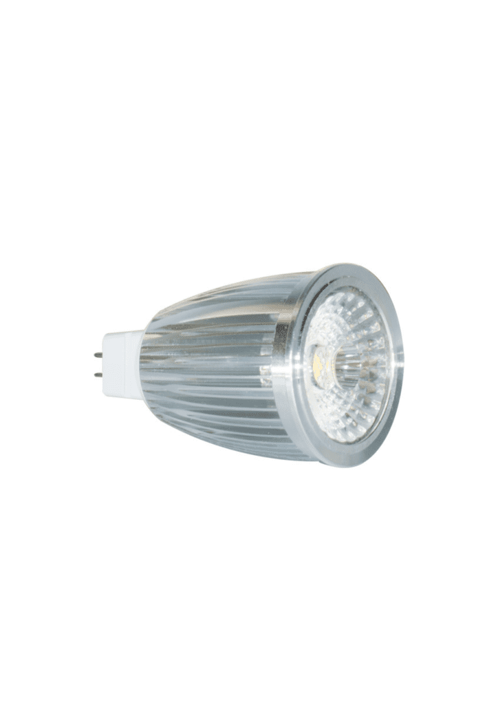 LED spotlight, 7W, COB, MR16, warm-white – energy-efficient focused lighting.