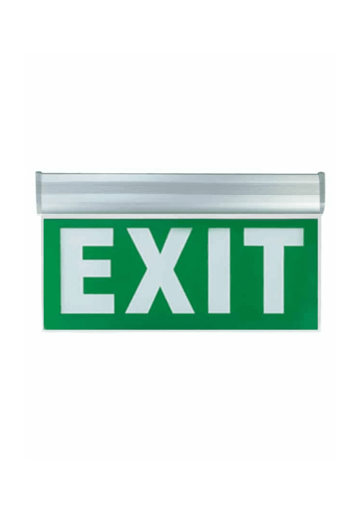 LED exit light, acrylic, double face