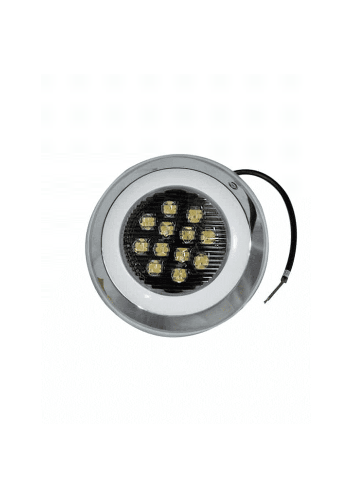 LED pool light, 12W, warm-white – waterproof lighting for pools and fountains.