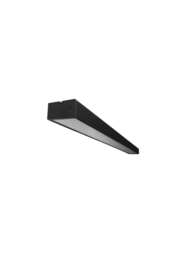 LED linear light, 36W, warm-white, black body – modern indoor lighting.