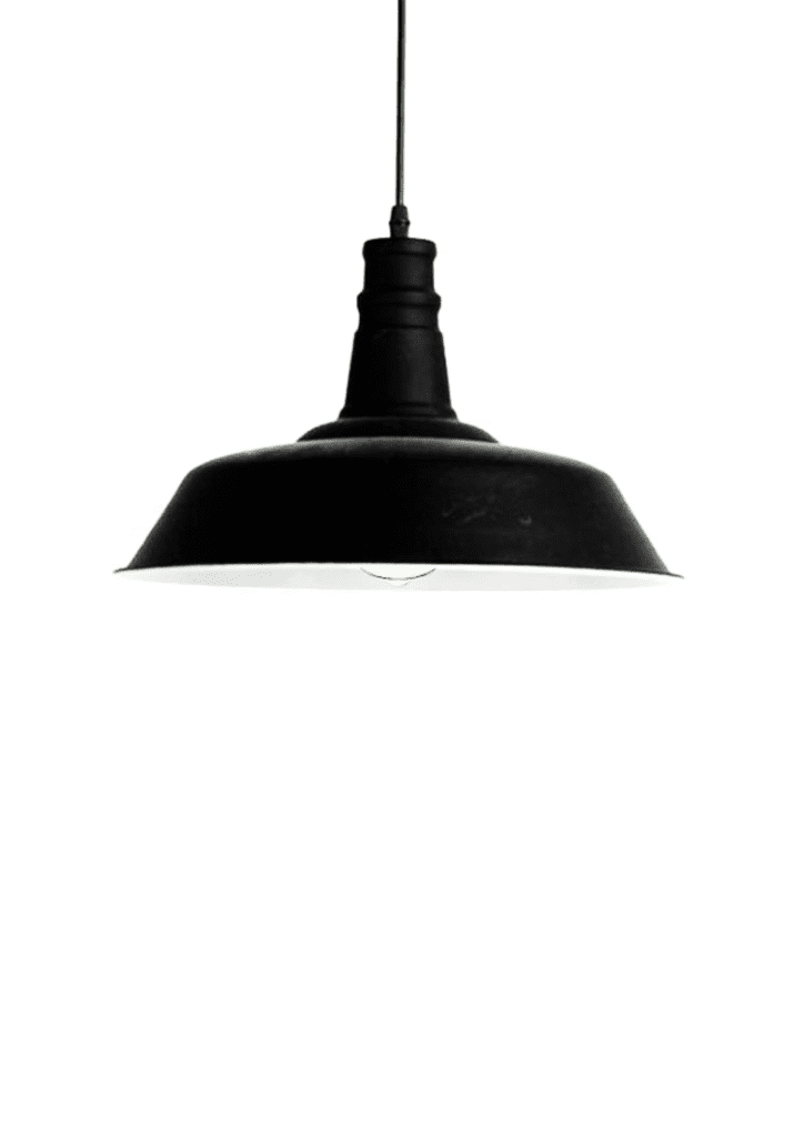 Pendant housing, vintage dome, black – classic and stylish lighting fixture.