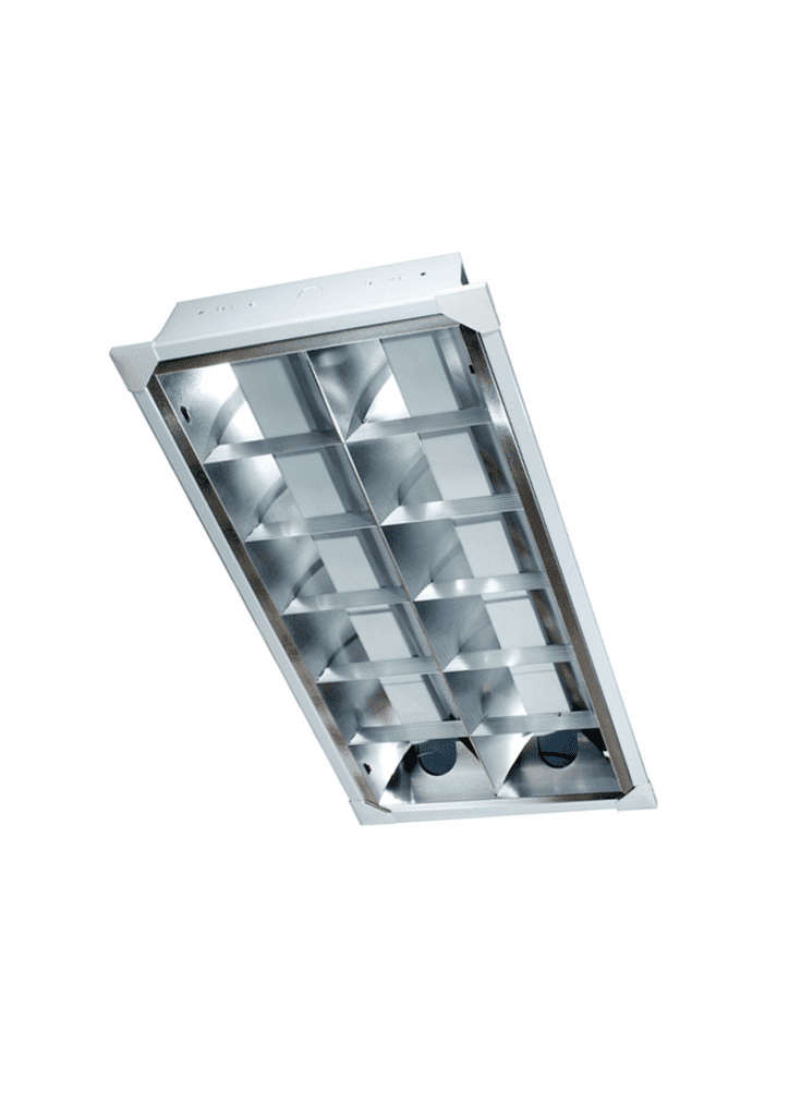 Recessed louver type housing, 2X2FT, 12X24″ – modern ceiling lighting fixture.