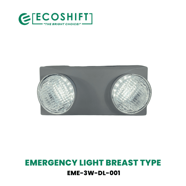 LED Emergency Light Twin Head Color White - Ecoshift Corporation