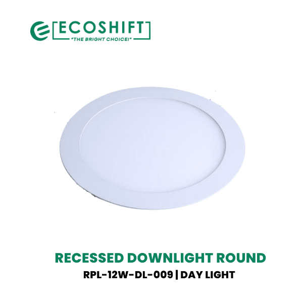 Led Panel Light – Round Recessed 12W Daylight - Ecoshift Corporation